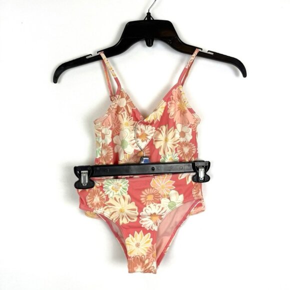 Roxy Girl’s Two Piece Floral Swimsuit Set Size 8